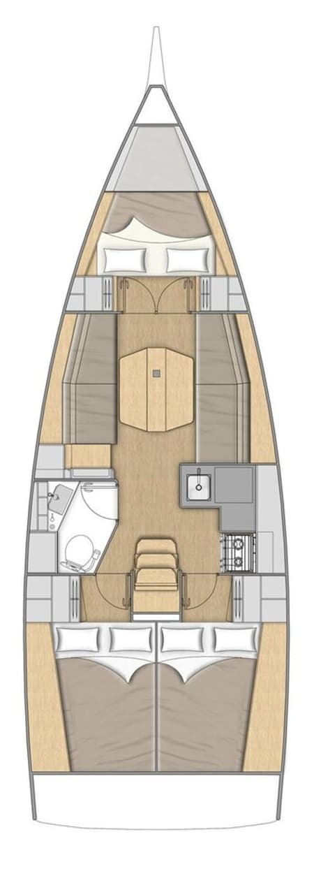 Charter Rental Sailboat Benja in Turkey Layout | Yacht4Less