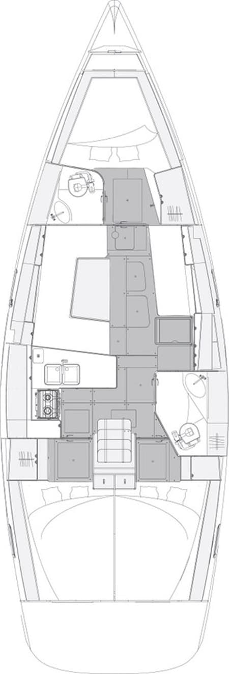 Charter Rental Sailboat Plankton in Croatia Layout | Yacht4Less