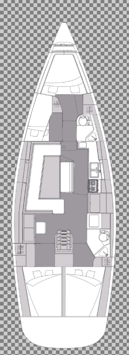 Charter Rental Sailboat AirTime 3 in Croatia Layout | Yacht4Less
