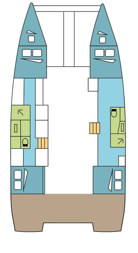 Charter Rental Catamaran ELECTRA in Croatia Layout | Yacht4Less
