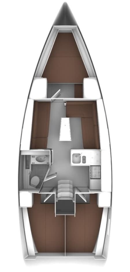 Charter Rental Sailboat Lana 3 in Croatia Layout | Yacht4Less