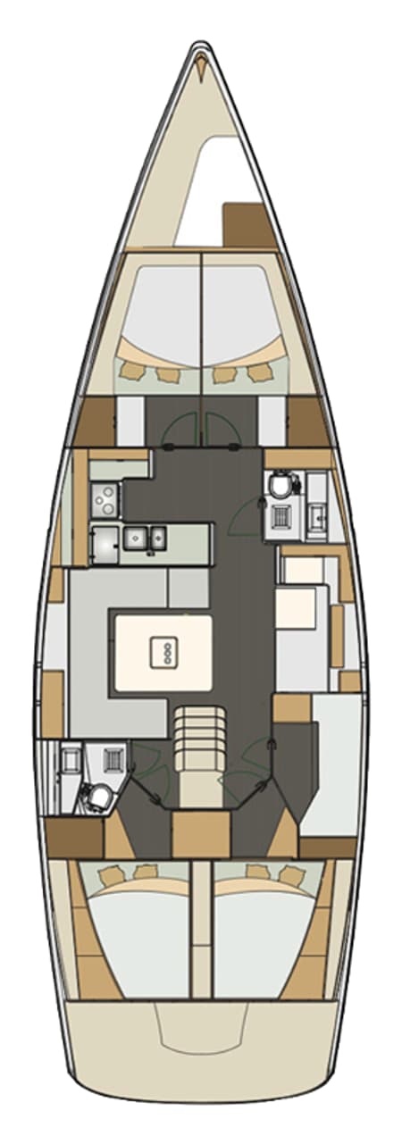 Charter Rental Sailboat Vuschi in Croatia Layout | Yacht4Less