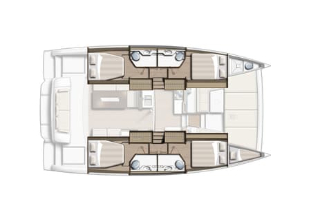 Charter Rental Catamaran Merlot in Croatia Layout | Yacht4Less