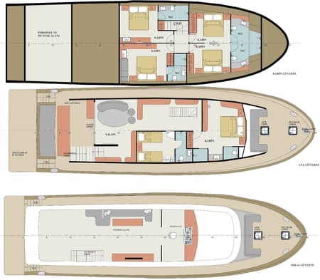 Charter Rental Motorboat Albatros Explorer in Turkey Layout | Yacht4Less