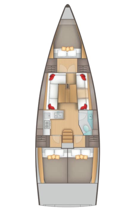 Charter Rental Sailboat Navis Celere in Croatia Layout | Yacht4Less