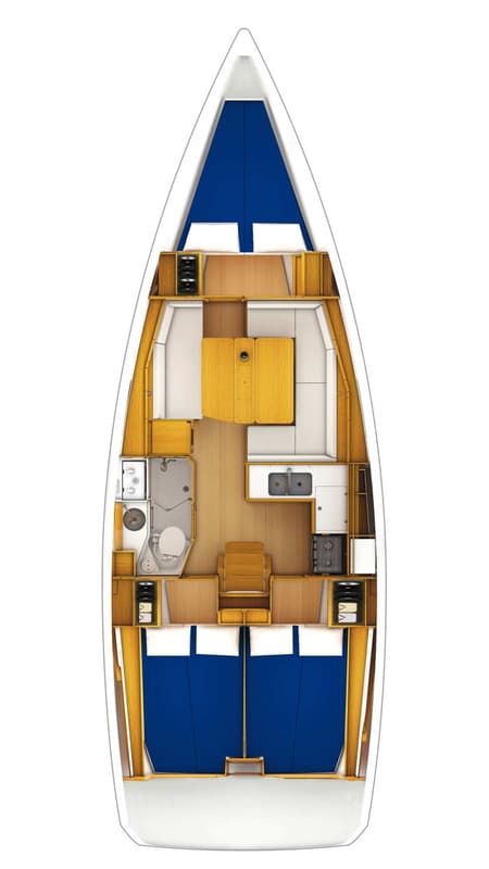 Charter Rental Sailboat Islanders in Croatia Layout | Yacht4Less