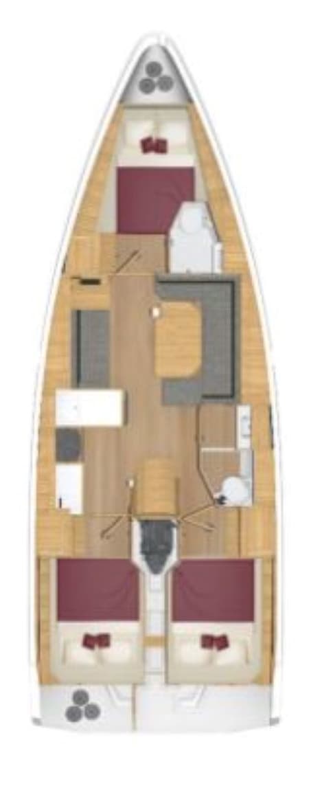 Charter Rental Sailboat Papagena in Croatia Layout | Yacht4Less