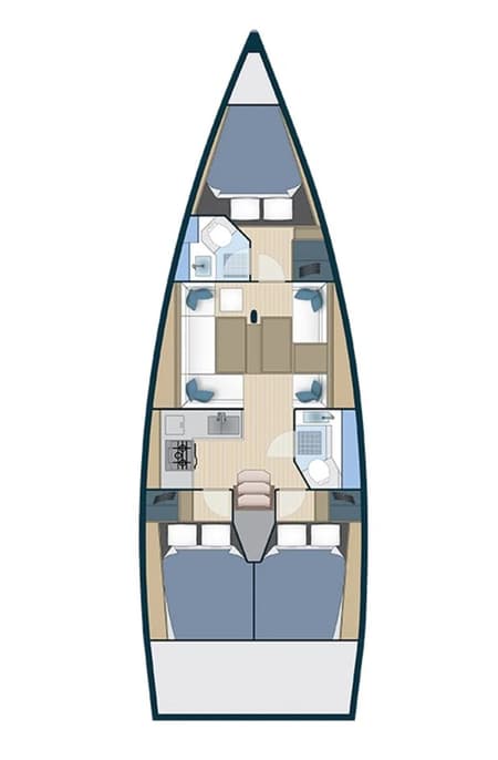 Charter Rental Sailboat More Black in Croatia Layout | Yacht4Less