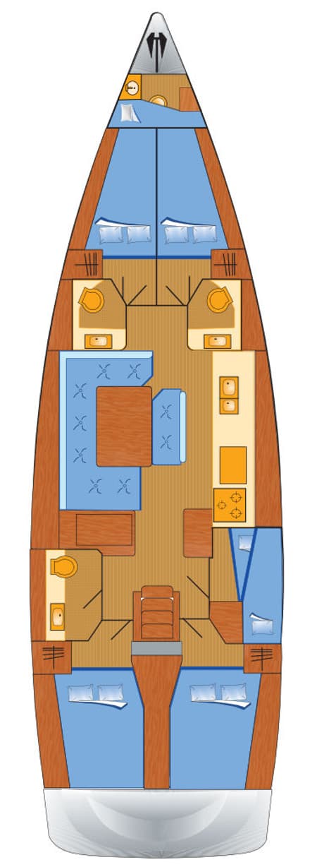Charter Rental Sailboat Elsa in Croatia Layout | Yacht4Less