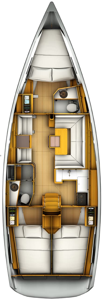 Charter Rental Sailboat Kiss Kiss in Croatia Layout | Yacht4Less