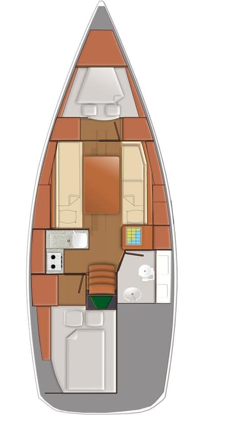Charter Rental Sailboat Spider Kiss in Croatia Layout | Yacht4Less