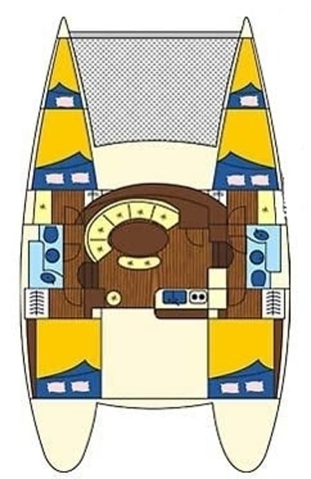 Charter Rental Catamaran My Elisabeth in Greece Layout | Yacht4Less