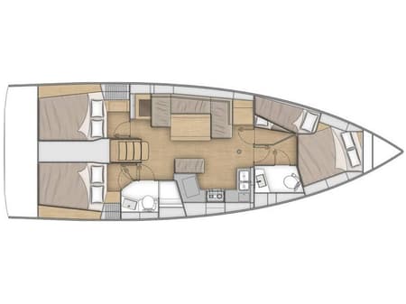 Charter Rental Sailboat Mamma Mia in Croatia Layout | Yacht4Less