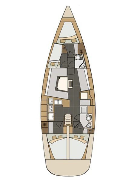 Charter Rental Sailboat Star in Croatia Layout | Yacht4Less