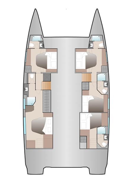 Charter Rental Catamaran Freedom in BVI Layout | Yacht4Less