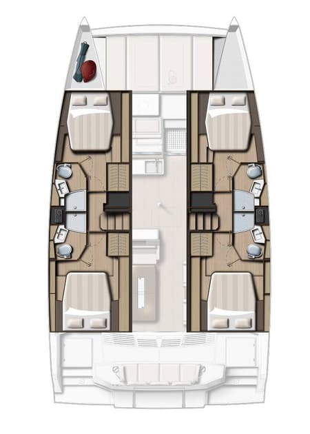 Charter Rental Catamaran Cio in Italy Layout | Yacht4Less