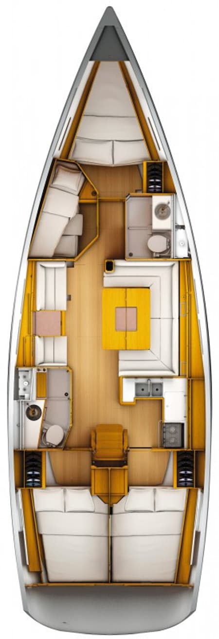 Charter Rental Sailboat Sante in Greece Layout | Yacht4Less