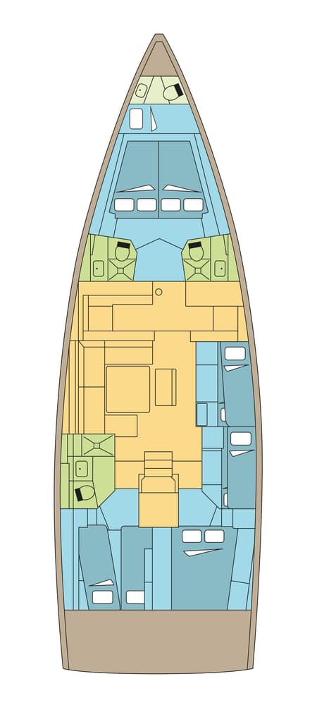 Charter Rental Sailboat THE THIRD MAN  in Spain Layout | Yacht4Less