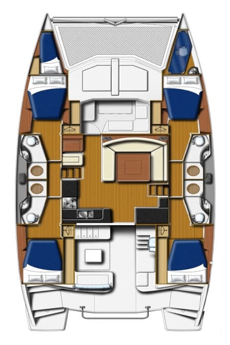 Charter Rental Catamaran Satisfaction in Greece Layout | Yacht4Less