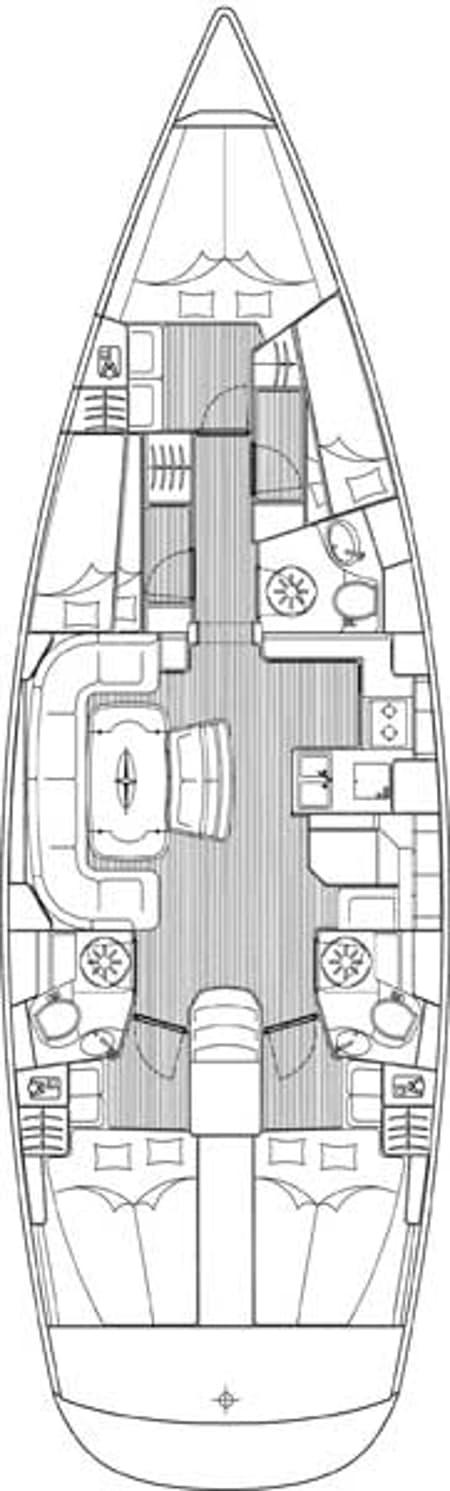 Charter Rental Sailboat Tonina in Croatia Layout | Yacht4Less