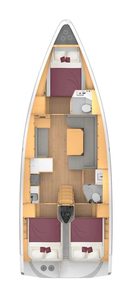 Charter Rental Sailboat Gala in Croatia Layout | Yacht4Less