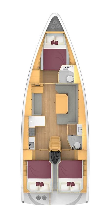 Charter Rental Sailboat Palma in Croatia Layout | Yacht4Less