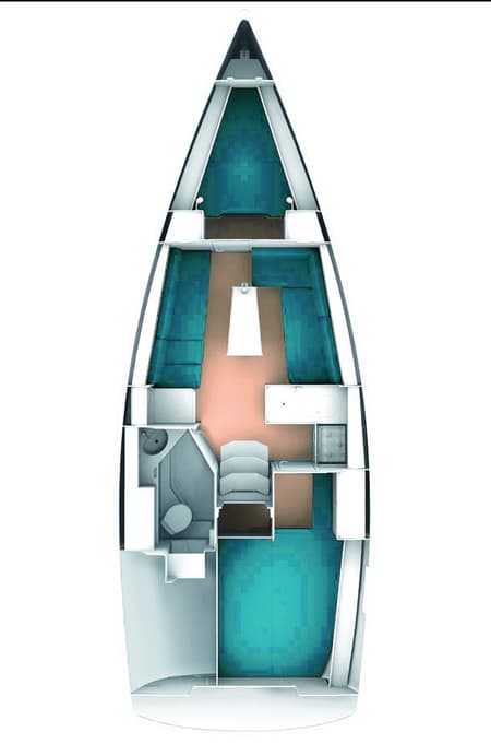 Charter Rental Sailboat Pulenat in Croatia Layout | Yacht4Less