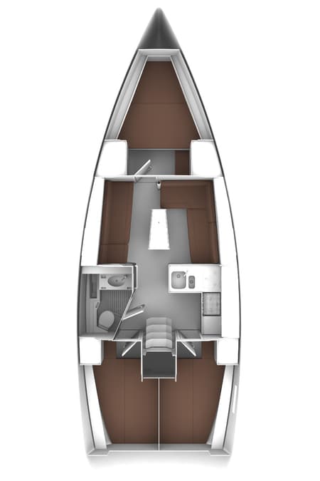 Charter Rental Sailboat Jugo in Croatia Layout | Yacht4Less