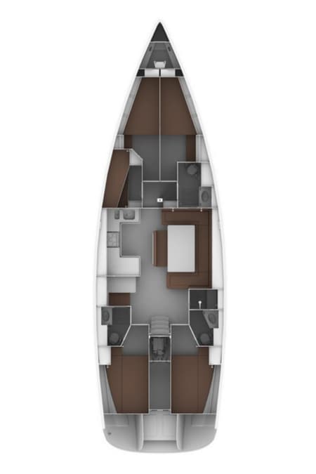 Charter Rental Sailboat Tramuntana in Croatia Layout | Yacht4Less