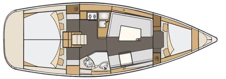 Charter Rental Sailboat Arashi in Croatia Layout | Yacht4Less