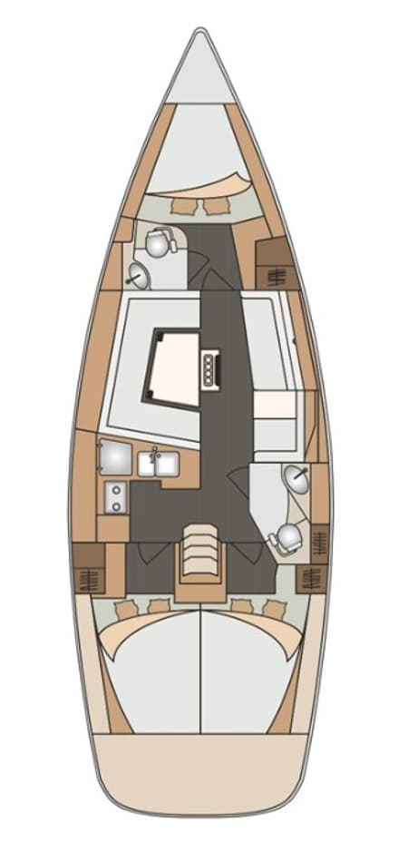 Charter Rental Sailboat Desideria in Croatia Layout | Yacht4Less