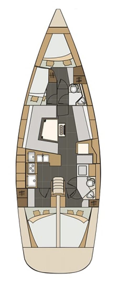 Charter Rental Sailboat Heidi in Croatia Layout | Yacht4Less