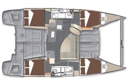 Charter Rental Catamaran Argos in Croatia Layout | Yacht4Less