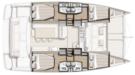 Charter Rental Catamaran Amapola in Italy Layout | Yacht4Less