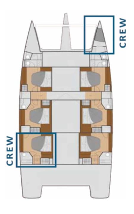 Charter Rental Catamaran Liberta' in Italy Layout | Yacht4Less