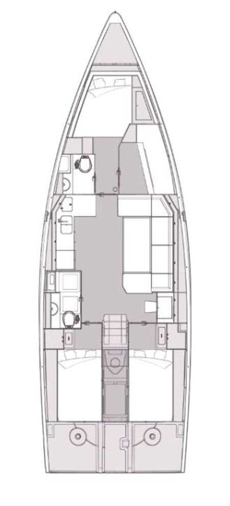 Charter Rental Sailboat One for all in Slovenia Layout | Yacht4Less