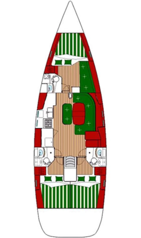 Charter Rental Sailboat Derin in Turkey Layout | Yacht4Less