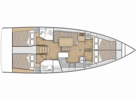 Charter Rental Sailboat Albius in Croatia Layout | Yacht4Less
