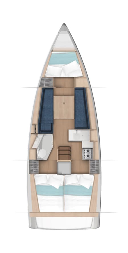 Charter Rental Sailboat Star Kiss in Croatia Layout | Yacht4Less