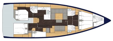 Charter Rental Sailboat Roza Deflores 2 in Croatia Layout | Yacht4Less