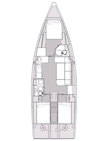 Charter Rental Sailboat Ollie in Croatia Layout | Yacht4Less