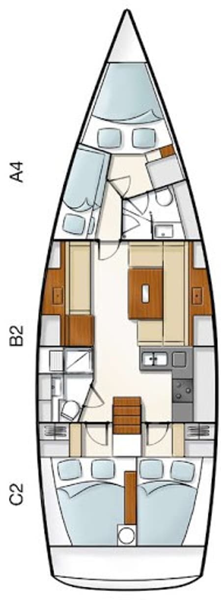 Charter Rental Sailboat Astraios in Croatia Layout | Yacht4Less