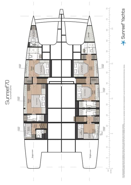 Charter Rental Catamaran n + 1 in Croatia Layout | Yacht4Less