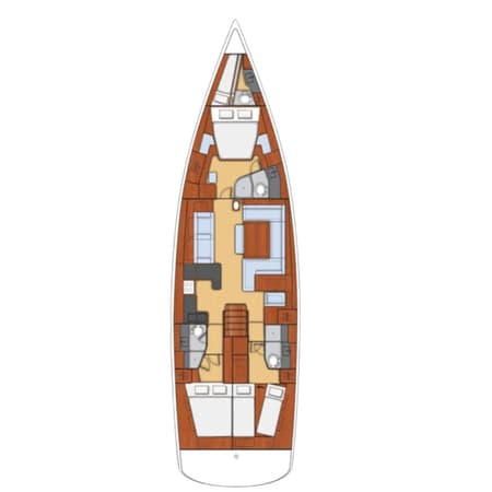 Charter Rental Sailboat Infinity in Croatia Layout | Yacht4Less