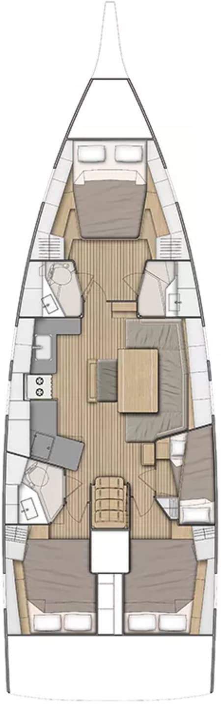Charter Rental Sailboat Zeppelin in Croatia Layout | Yacht4Less
