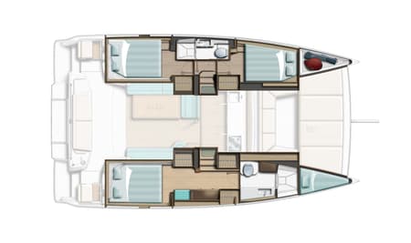 Charter Rental Catamaran Hanna in Croatia Layout | Yacht4Less