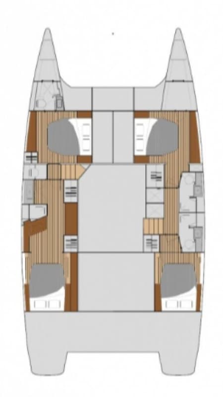 Charter Rental Catamaran Franco Nero in Croatia Layout | Yacht4Less