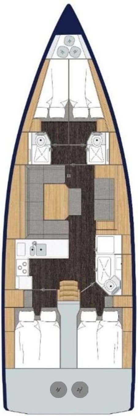 Charter Rental Sailboat Nadine in Croatia Layout | Yacht4Less
