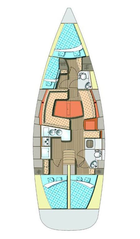 Charter Rental Sailboat Vanja in Croatia Layout | Yacht4Less