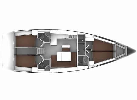 Charter Rental Sailboat Rea in Greece Layout | Yacht4Less